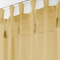 Voilage à passants + pompons 140 x 240 cm polyester effet lin Dalila Miel