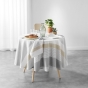 Nappe ronde (0) 180 cm coton/polyester tisse teint iliade Sans