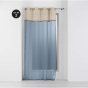 Lot de 2 voilages 140 x 240 cm voile sablé + jute Greenybel Bleu