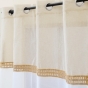Voilage à œillets Louane 140 x 240 cm – Voile sablé avec bande en jute