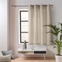 Lot de 2 Rideaux Petite Hauteur 135 x 180 cm – Twily Naturel – Polycoton