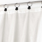 Lot de 2 Voilages à anneaux 140 x 240 cm voile tissé Linka Blanc