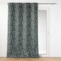 Rideau a oeillets 140 x 260 cm polyester imprime appliqué Sakura Anthracite