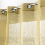 Voilage a oeillets 140 x 240 cm voile sable ajoure ajourela Jaune
