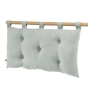 Tête de lit 5 boutons avec passants – 50 x 80 cm – Gaze de coton Gaïa eucalyptus