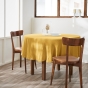 Nappe ronde 180 cm – Double gaze de coton – Gaïa Safran