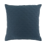 Housse de coussin 60 x 60 cm microfibre bicolore Mellow chic Bleu/blanc