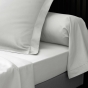 Drap Housse 160 x 200 cm – Percale Unie 78 Fils – Blanc