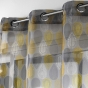 Voilage a oeillets 140 x 240 cm voile imprimé Palpito Jaune/anthracite