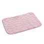 Tapis de bain 50 x 80 cm microfibre unie relief ricochet Rose Poudre