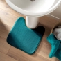 Contour wc microfibre 45*45cm vitamine Bleu/emeraude