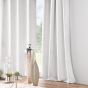 Lot de 2 Rideaux à Oeillets (140 x 260 cm) ECLAT Blanc, Occultant Imprimé Métallisé