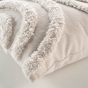 Coussin dehoussable 40 x 40 cm polycoton tufte Zita Naturel