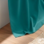 Rideau occultant à œillets 135 x 180 cm – Uni Bleu paon – Petite hauteur