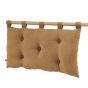 Tête de lit 5 boutons avec passants – 50 x 80 cm – Gaze de coton Gaïa Camel