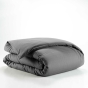 Housse de couette 1 personne 140 x 200 cm uni 57 fils lina Anthracite