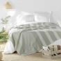Couvre lit 2 personnes 240 x 260 cm coton/polyester tisse adele Sauge