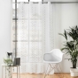 Voilage a oeillets 140 x 240 cm voile sablé  imprimé metallisé Milo Argent