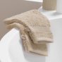 2 gants de toilette 15 x 21 cm eponge unie elegance Noisette
