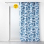Lot de 2 Rideaux a oeillets 140 x 260 cm polyester imprimé Amazonia Bleu