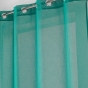 Voilage grande hauteur à œillets 140 x 280 cm – Voile sablé Sandra Emeraude