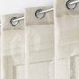 Voilage a oeillets 140 x 240 cm effet lin tissé imprime Indila Beige