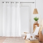 Voilage a oeillets 140 x 240 cm voile sablé + franges Frangina