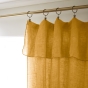 Rideau Ajustable + 8 Anneaux Pince – Lin Lavé Français Luxe Soline – 140 x 270 cm – Miel