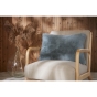 Coussin déhoussable 40 x 60 cm – Polyester imitation fourrure Sven Bleu arctique