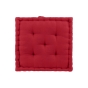 Coussin de sol 50 x 50 x 10 cm coton/polyester recycle grs twily Rouge