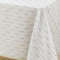 Nappe rectangle 145 x 240 cm polyester imprime metallise piana Naturel