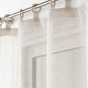 Voilage a oeillets bois 140 x 240 cm voile tissé Minalisa Beige