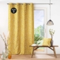 Lot de 2 Rideaux a oeillets 140 x 260 cm polyester appliqué Sakura Jaune