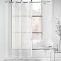 Voilage à Œillets 140 x 240 cm – Voile Sablé Brodé Métallisé – Félicia Blanc