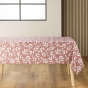 Nappe rectangle 140 x 240 cm microfibre imprimee bellys Terracotta