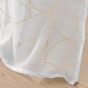 Voilage a oeillets 140 x 240 cm voile sable imprime metallise louxor Blanc