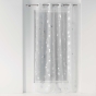 Panneau a oeillets 140 x 240 cm voile imprime metallise bloomy Blanc/argent
