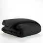 Housse de couette 1 personne 140 x 200 cm uni 57 fils lina Noir