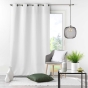 Lot de 2 rideaux grande hauteur à œillets 140 x 280 cm polyester Essentiel Blanc