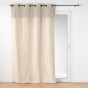 Rideau tamisant a oeillets 140 x 240 cm polycoton Tessa Beige