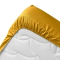 Drap housse 1 personne 90 x 190 cm coton bio 57 fils biolina Ocre
