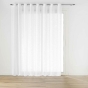 Voilage grande largeur a oeillets 300 x 240 cm effet lin tisse haltona Blanc