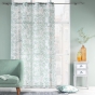 Voilage à œillets 140 x 280 cm voile sablé imprimé Biovana grande hauteur