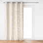 Lot de 2 rideaux 135 x 260 cm en velours devoré Geolina Naturel