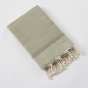 fouta avec franges 100 x 200 cm coton tissé teint ulysse nénuphar