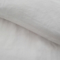 Housse de couette 240 x 220 cm microfibre unie lavée – LIAM Blanc – 2 taies incluses