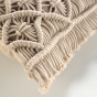 Coussin dehous. compr. franges 40 x 40 cm coton macrame indy Sans