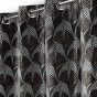 Rideau a oeillets tamisant 140 x 260 cm jacquard Floriani Noir
