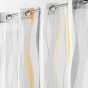 Lot de 2 Voilages a oeillets 140 x 240 cm Ondulys Jaune/blanc