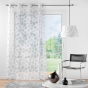 Voilage à œillets 137 x 240 cm – Voile sablé imprimé Lunile Gris